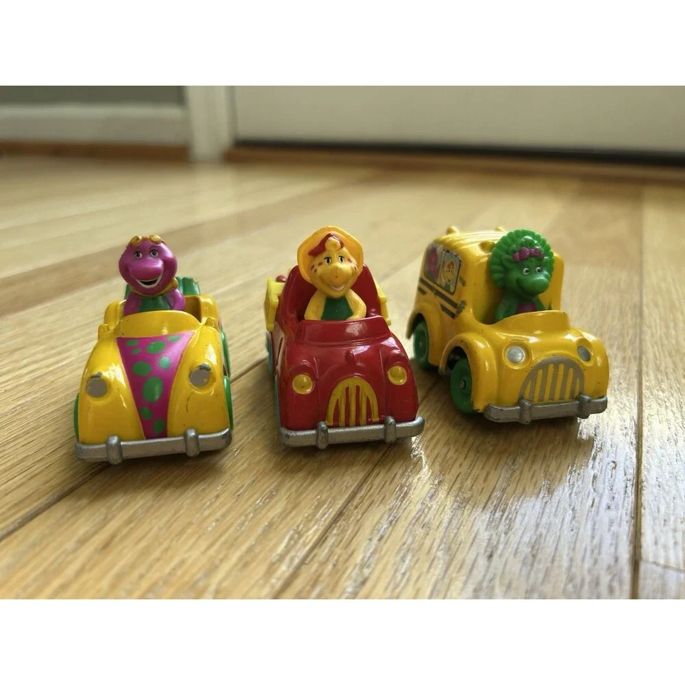 1997 The Lyons Group Barney & Friends Die Cast Vehicle Lot Baby Bop BJ Cars 3